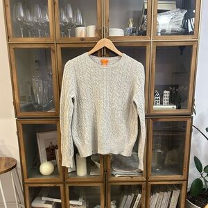 Wool Gray Cable Knit Sweater